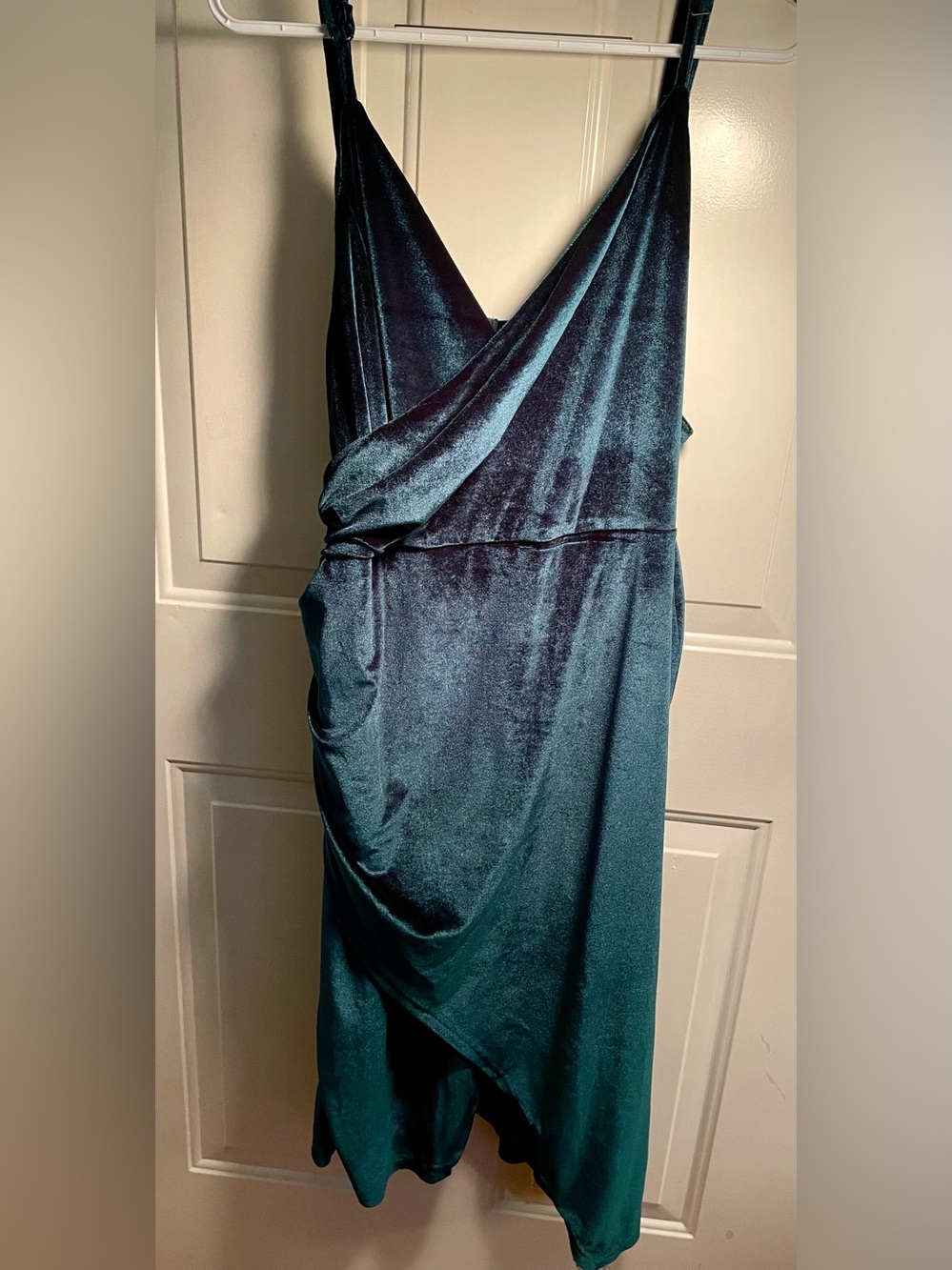 SHEIN Teal Blue Velour Wrap Dress NWT | Holiday Party Cocktail Dress